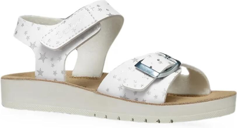 Geox Kids Costarei sandalen met sterprint Wit