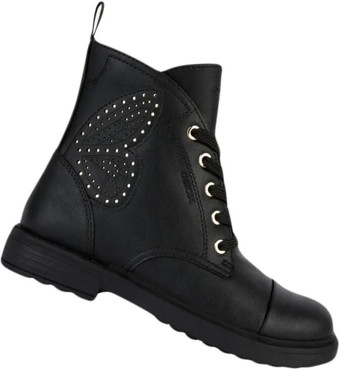 Geox Kids Eclair leren laarzen Zwart