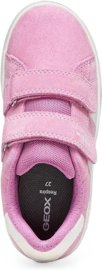 Geox Kids Eclyper sneakers met klittenband en logoprint Roze - Foto 4