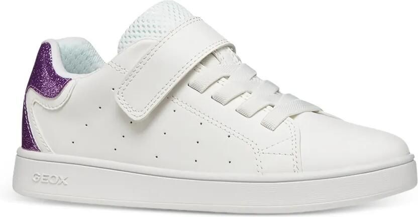 Geox Kids Eclyper sneakers met glitters en klittenband Wit - Foto 1