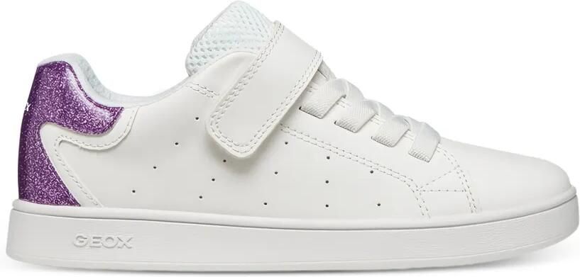 Geox Kids Eclyper sneakers met glitters en klittenband Wit - Foto 3