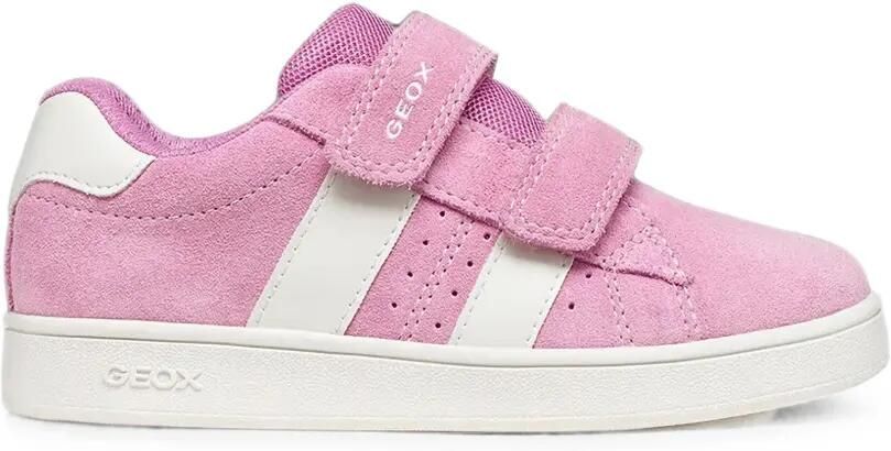 Geox Kids Eclyper sneakers met klittenband en logoprint Roze