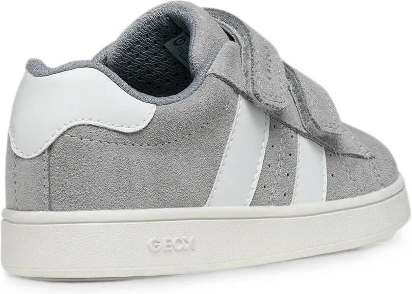 Geox Kids Eclyper suède sneakers met klittenband Grijs - Foto 2