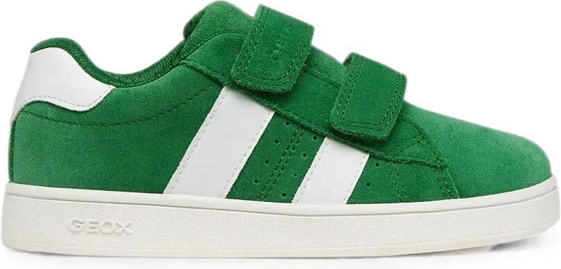 Geox Kids Eclyper suède sneakers met klittenband Groen - Foto 4