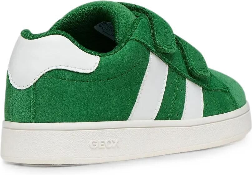 Geox Kids Eclyper suède sneakers met klittenband Groen - Foto 2