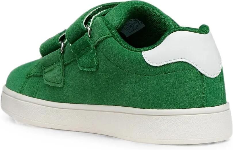 Geox Kids Eclyper suède sneakers met klittenband Groen - Foto 3