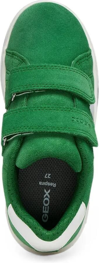 Geox Kids Eclyper suède sneakers met klittenband Groen - Foto 5