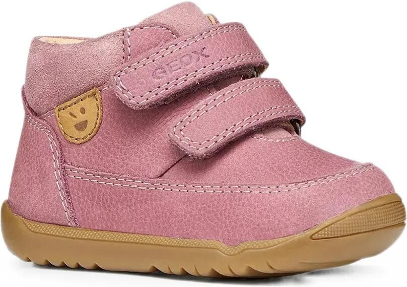 Geox Kids Enkellaarzen met klittenband Roze