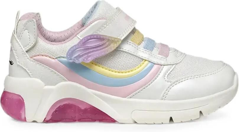 Geox Kids Fadinlight sneakers met klittenband en vleugeldetail Wit - Foto 4
