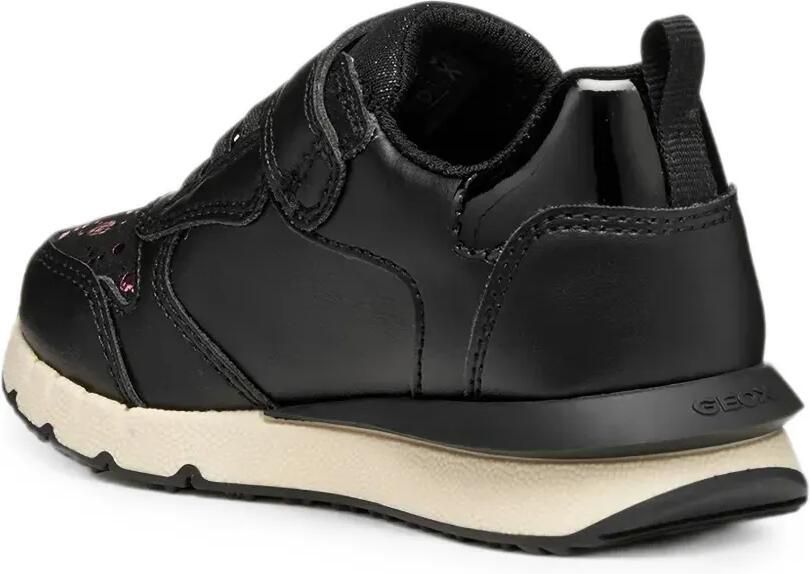 Geox Kids Fastics sneakers met metallic-print en klittenband Zwart - Foto 3