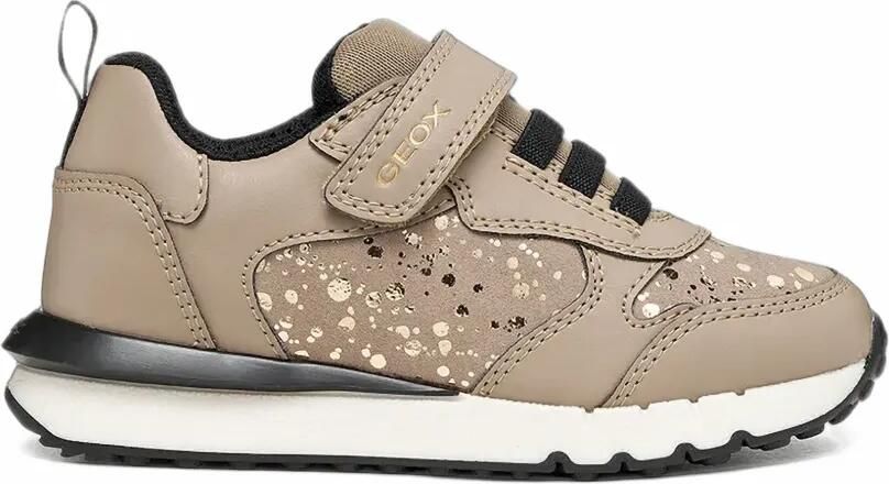 Geox Kids Fastics sneakers met klittenband en vlekken Beige