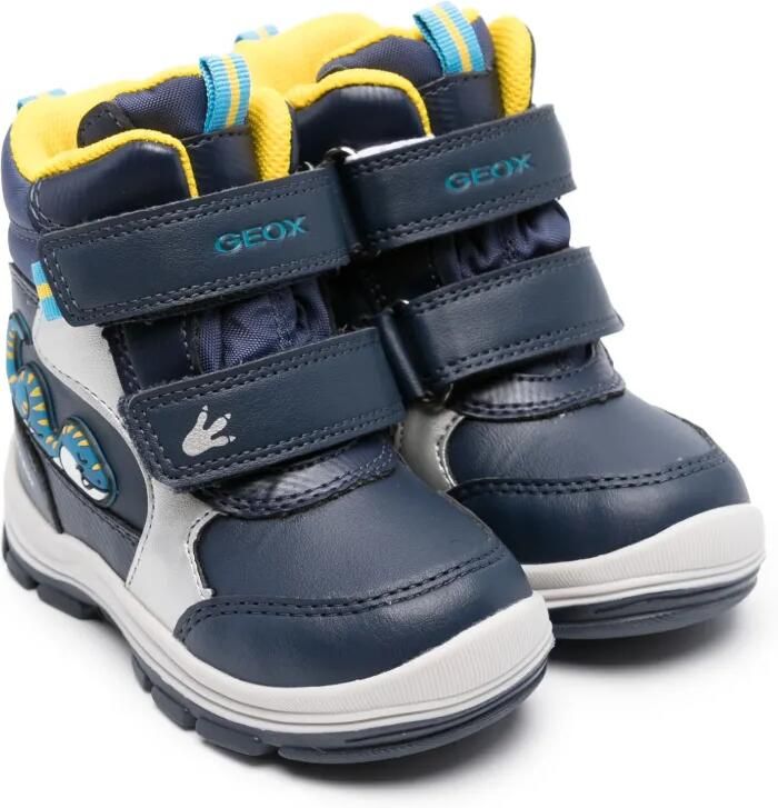 Geox Kids Flanfil Abx sneakers met klittenband Blauw