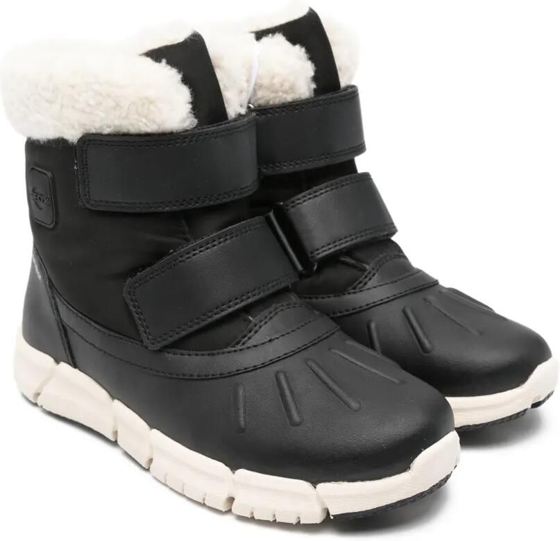 Geox Kids Flexyper ABX snowboots met klittenband Zwart