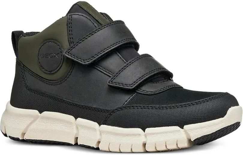 Geox Kids Flexyper enkellaarzen met klittenband Zwart