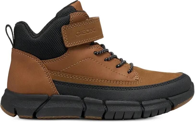 Geox Kids Flexyper laarzen met klittenband en veters Bruin