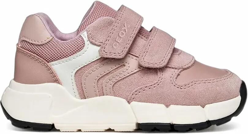 Geox Kids Flexyper mini sneakers met klittenband en vlakken Roze - Foto 4