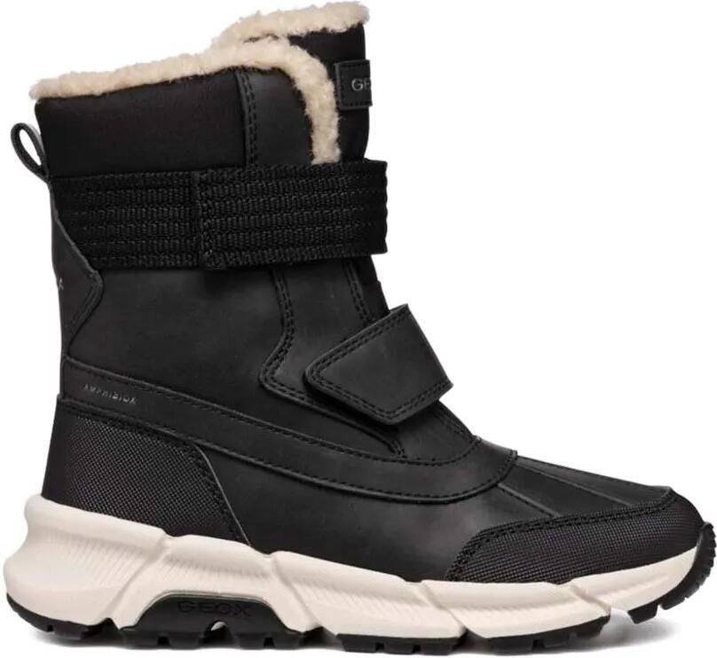Geox Kids Flexyper Plus Abx laarzen met fleece voering en bandje Zwart