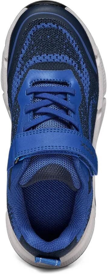 Geox Kids Flexyper Plus sneakers van gebreid mesh met klittenband Blauw - Foto 4