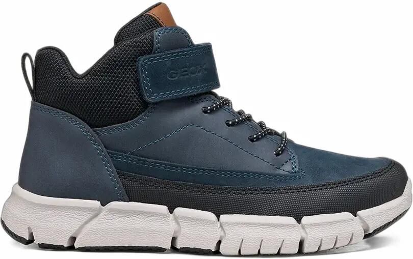 Geox Kids Flexyper touch-strap lace-up ankle boots Blauw