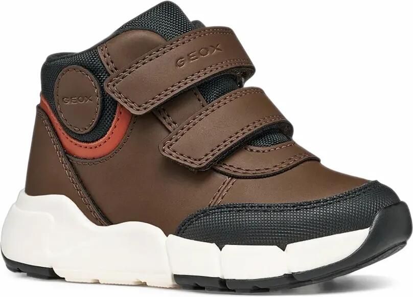 Geox Kids Flexyper sneakers met klittenband Bruin