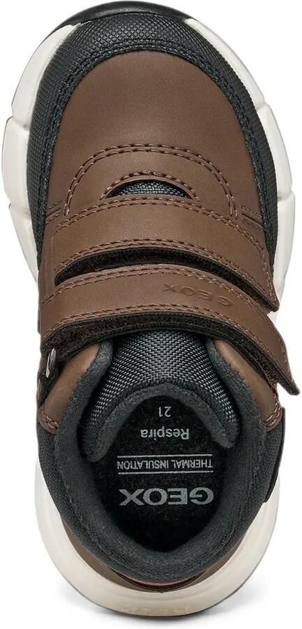 Geox Kids Flexyper sneakers met klittenband Bruin - Foto 5