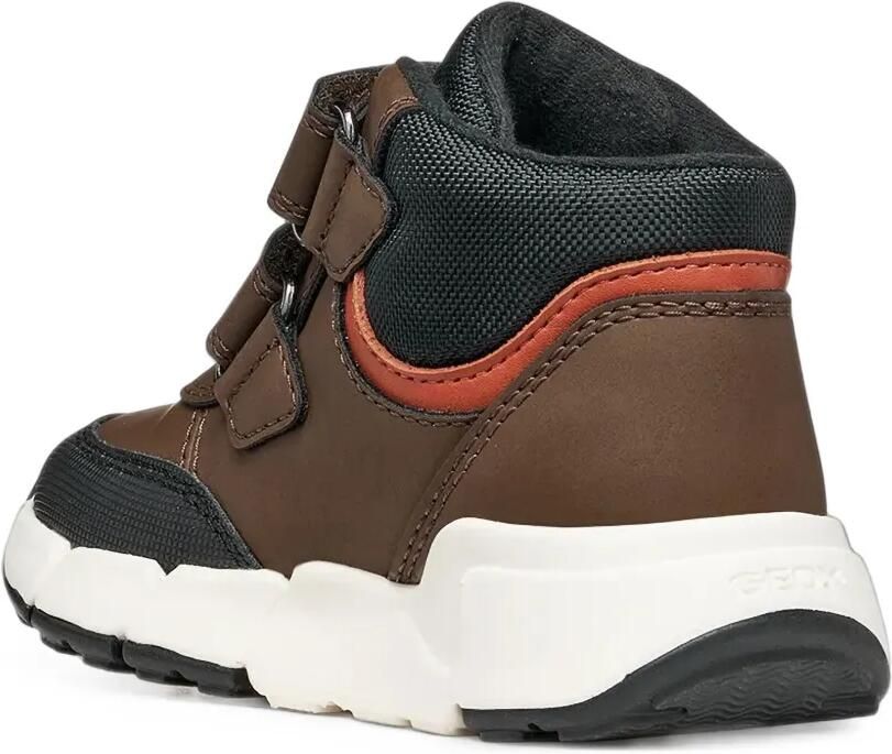 Geox Kids Flexyper sneakers met klittenband Bruin - Foto 3