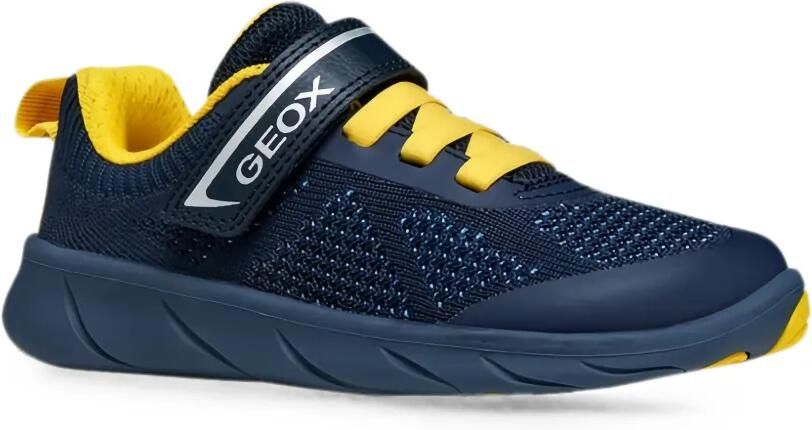 Geox Kids Foot-Run mesh sneakers met klittenband Blauw