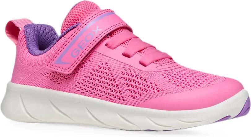 Geox Kids Foot-Run mesh sneakers met klittenband Roze