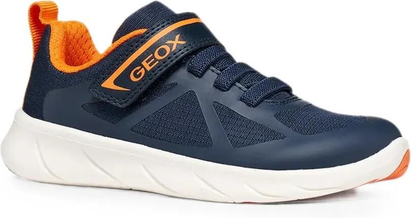 Geox Kids Foot-Run sneakers met klittenband Blauw