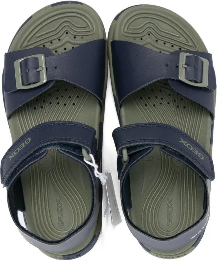 Geox Kids Fusbetto sandalen met camouflageprint en gespsluiting Blauw - Foto 2