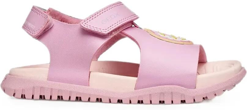 Geox Kids Fusbetto sandalen met donutpatch en klittenband Roze - Foto 5