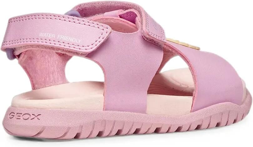 Geox Kids Fusbetto sandalen met donutpatch en klittenband Roze - Foto 3
