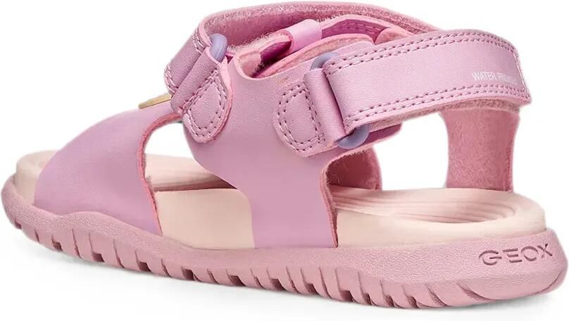 Geox Kids Fusbetto sandalen met donutpatch en klittenband Roze - Foto 4