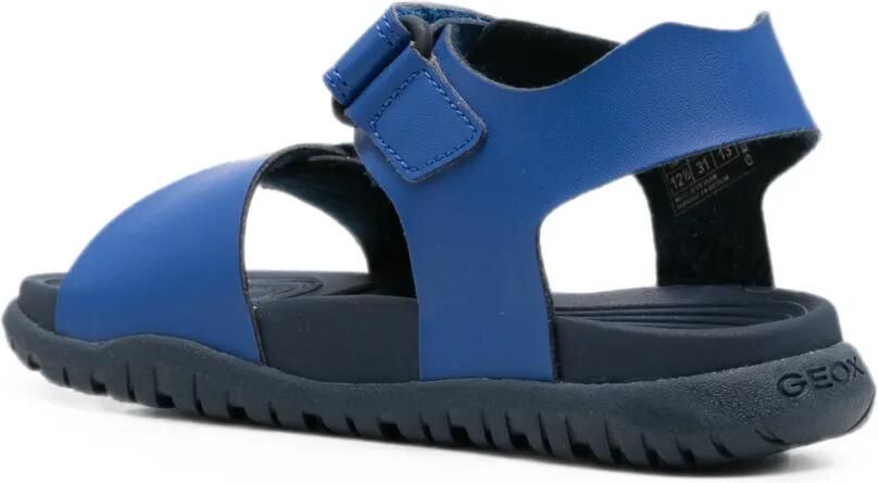 Geox Kids Fusbetto sandalen met klittenband en gespdetail Blauw - Foto 2