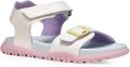 Geox Kids Fusbetto sandalen met klittenband en gespdetail Wit - Wit