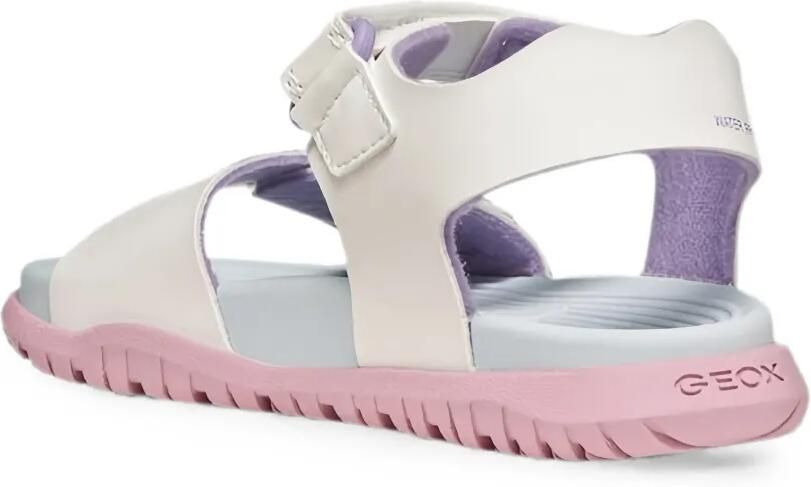 Geox Kids Fusbetto sandalen met klittenband en gespdetail Wit - Foto 2