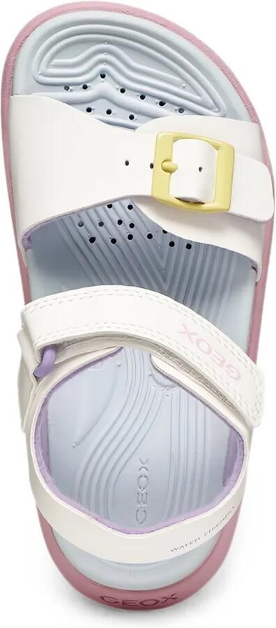 Geox Kids Fusbetto sandalen met klittenband en gespdetail Wit - Foto 4
