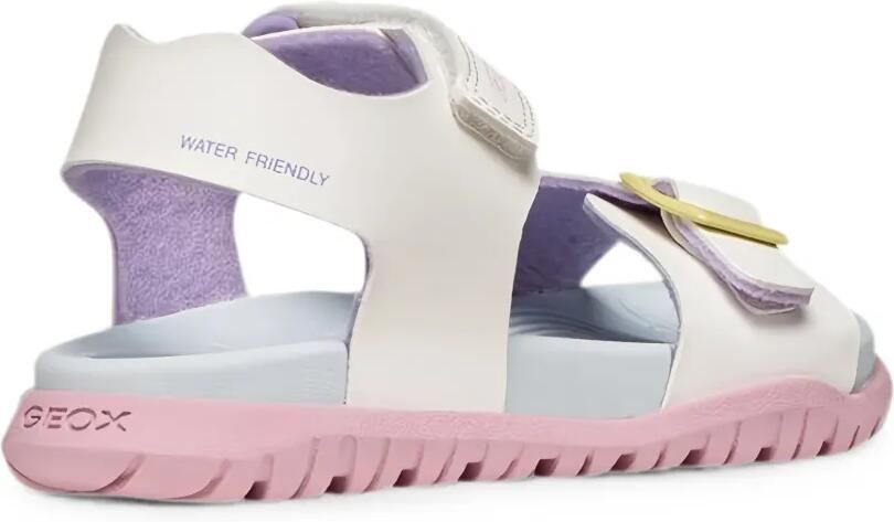 Geox Kids Fusbetto sandalen met klittenband en gespdetail Wit - Foto 3