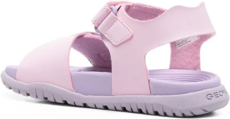 Geox Kids Fusbetto sandalen met klittenband en gespsluiting Roze - Foto 3
