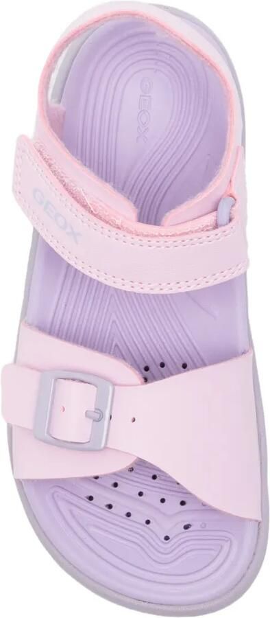Geox Kids Fusbetto sandalen met klittenband en gespsluiting Roze - Foto 2