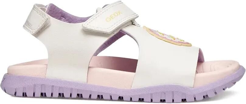 Geox Kids Fusbetto sandalen met klittenband en opgestikt detail Wit - Foto 5