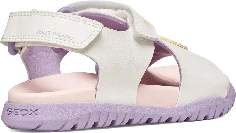Geox Kids Fusbetto sandalen met klittenband en opgestikt detail Wit - Foto 3