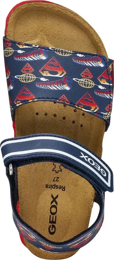 Geox Kids Ghita sandalen met klittenband en Super -print Blauw - Foto 4