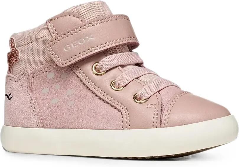 Geox Kids Gisli high-top sneakers met klittenband Roze