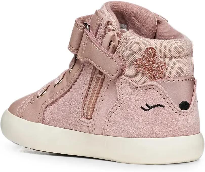 Geox Kids Gisli high-top sneakers met klittenband Roze - Foto 3