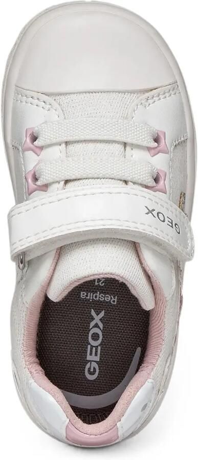 Geox Kids Gisli sneakers met klittenband en schelpenpatch Wit - Foto 5