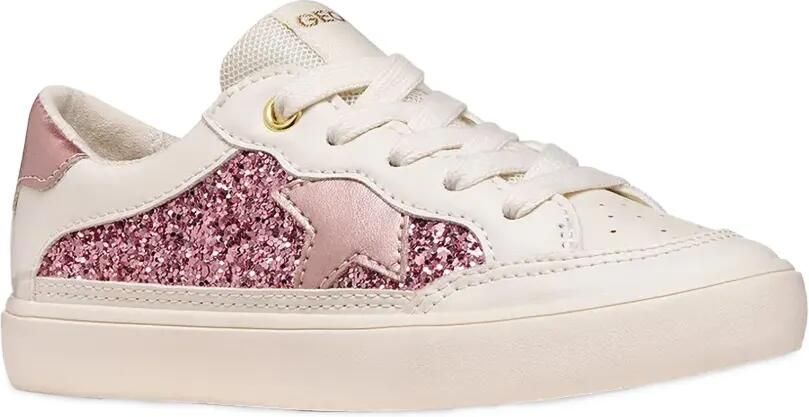 Geox Kids Gisli sneakers met sterpatch Beige