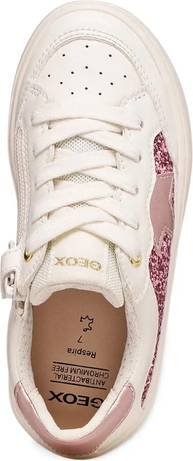 Geox Kids Gisli sneakers met sterpatch Beige - Foto 4