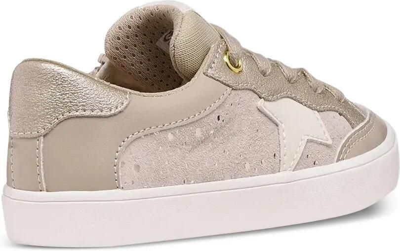 Geox Kids Gisli sneakers met sterpatch en geperforeerde details Beige - Foto 3