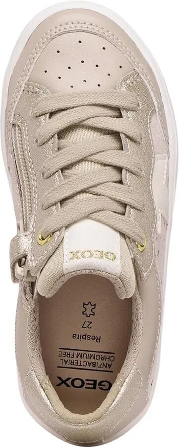 Geox Kids Gisli sneakers met sterpatch en geperforeerde details Beige - Foto 4